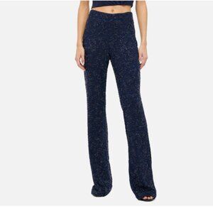 Staud Avola Beaded Boot-Cut Pants